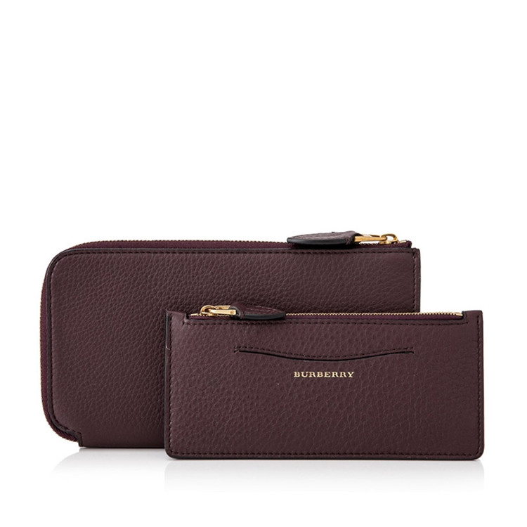 burberry/博柏利marais女士小牛皮拉链长款钱包4076660玫瑰粉玫瑰粉