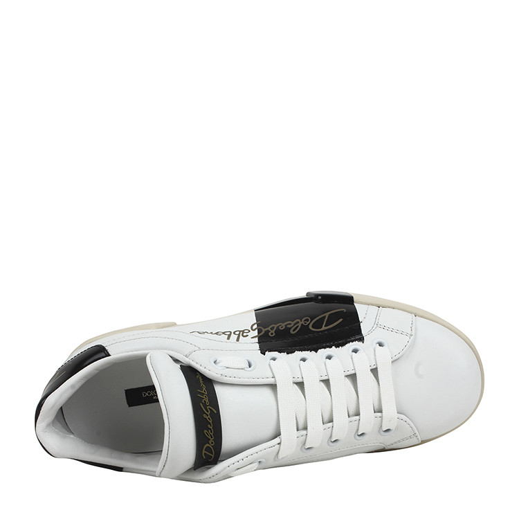 dolce&gabbana/杜嘉班纳 时尚拼色系带男士休闲运动鞋小白鞋板鞋 cs