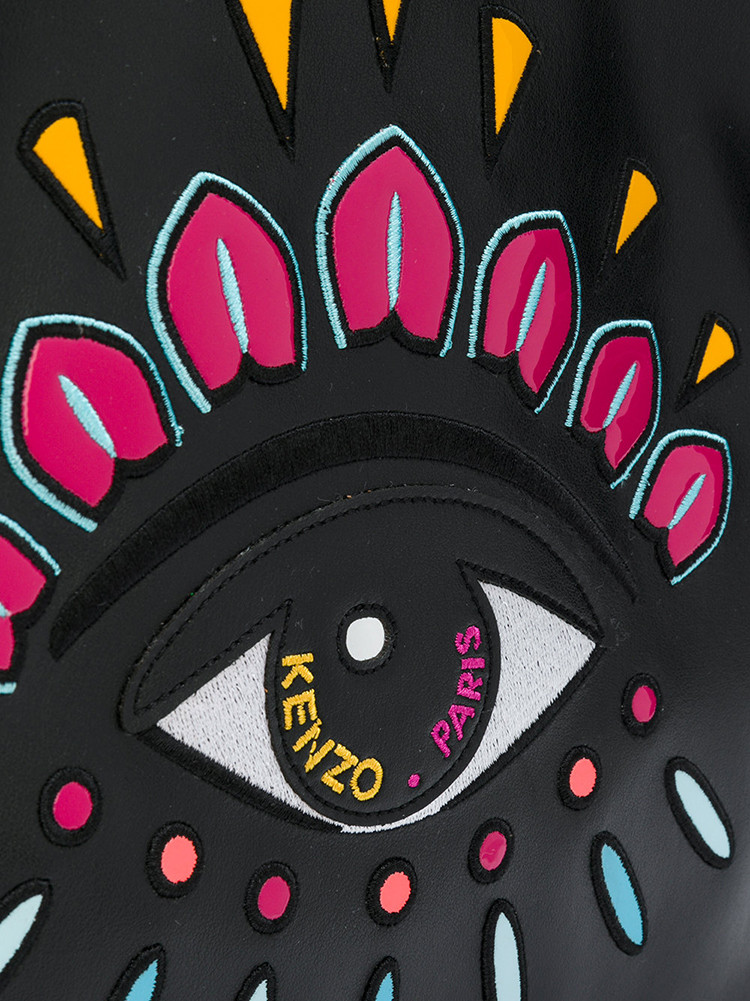 【包税】kenzo/ 高田贤三 女士黑色眼睛图案手拿包 f762sa607l22