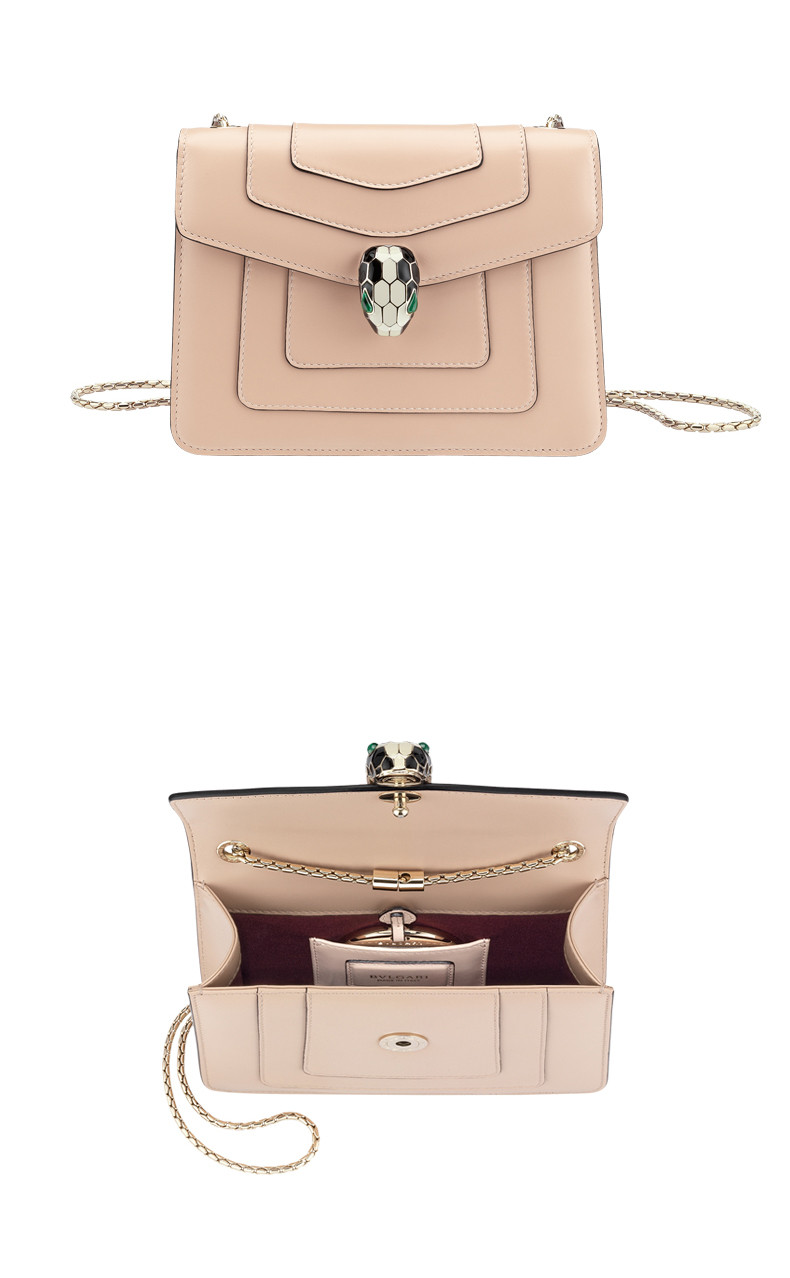 bvlgari/宝格丽 单肩包 34560 蛇头 serpenti-forever 白色 白色