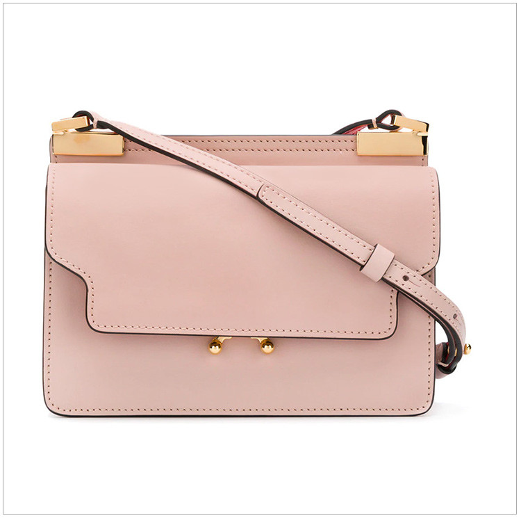 【marni玛尼 斜挎包】【国内现货】marni/玛尼 trunk系列女士浅粉色小