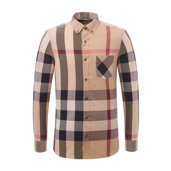 burberry/博柏利 burberry london,england 卡其色格纹男士衬衫男士