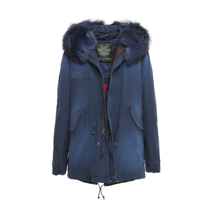 【包税】【18秋冬】皮草夫妇mr&mrs italy - pmb529mc73 - 水洗法国蓝