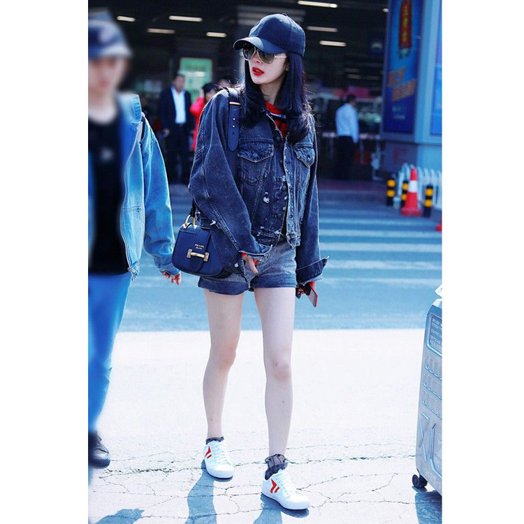 杨幂同款】celine/赛琳 plimsole系列白色帆布女士休闲运动鞋#321452