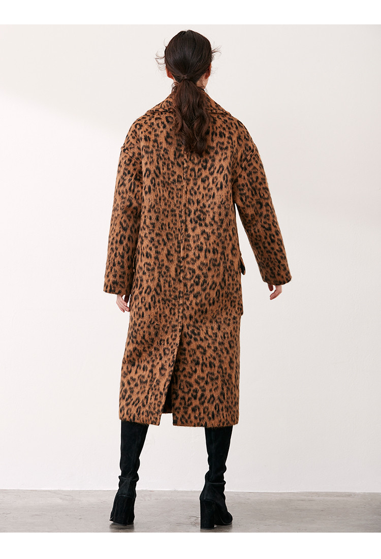 avouavou 女士豹纹羊毛大衣