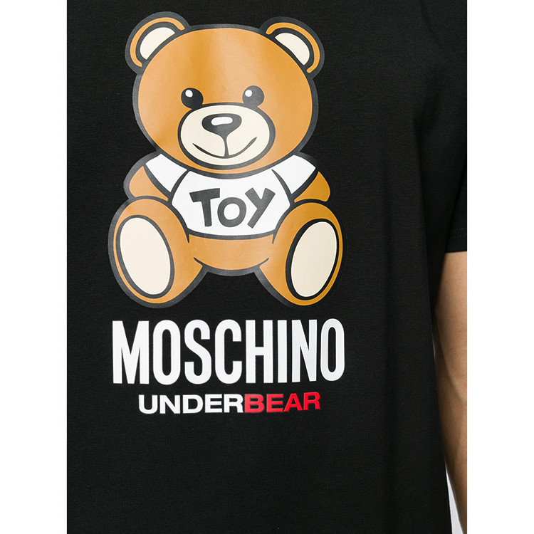 moschino/莫斯奇诺 玩具游泳小熊图案toy 男士短袖t恤 a1908 8106 555