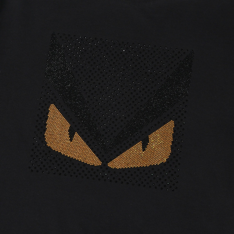 【包税】fendi/芬迪 【18春夏】男士黑色小怪兽圆领短袖t恤 fy06261z2