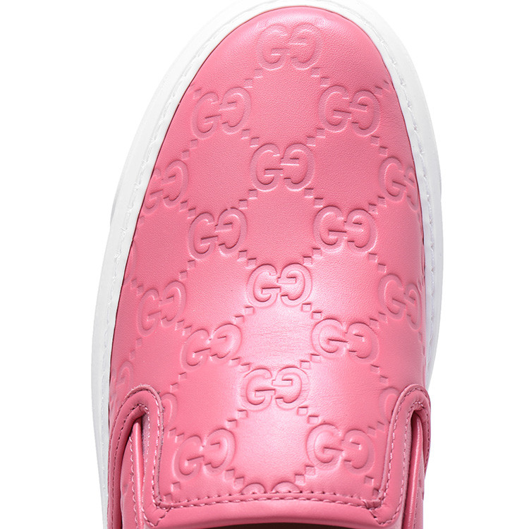 gucci/古驰 女士粉红色/暗纹logo 休闲运动鞋 408510