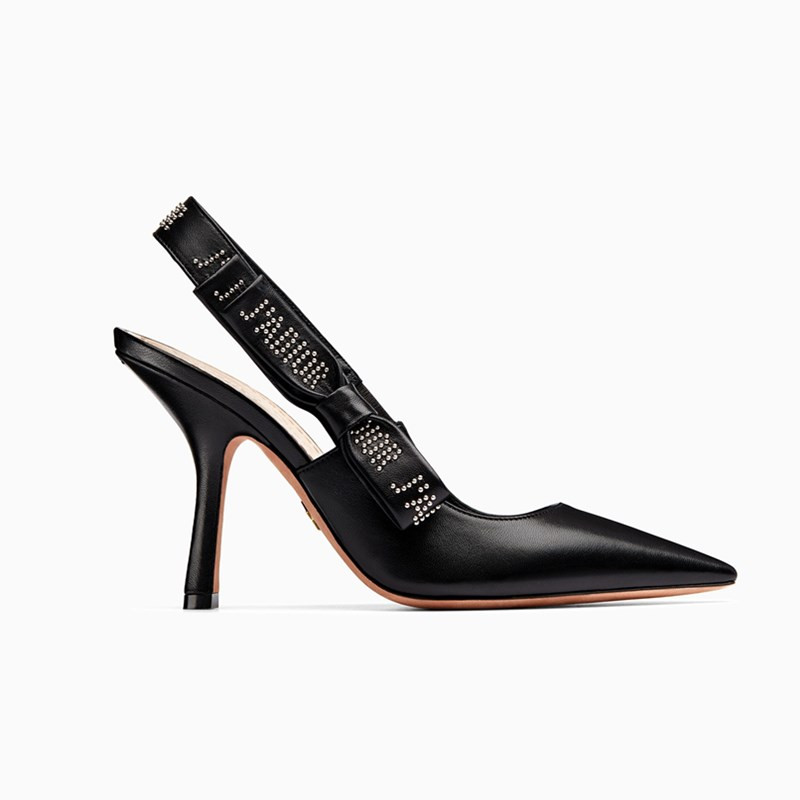 【包税】dior/迪奥【18春夏】女士黑色绑带牛皮高跟鞋