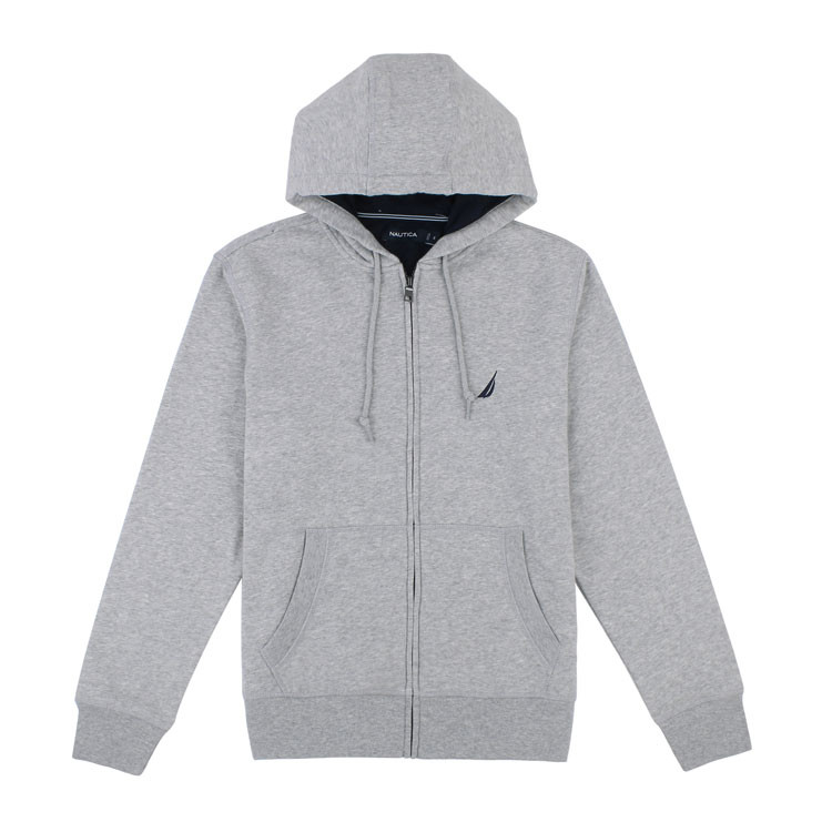 nautica/诺帝卡 2017新款男士休闲连帽 纯色长袖外套男卫衣 k73794