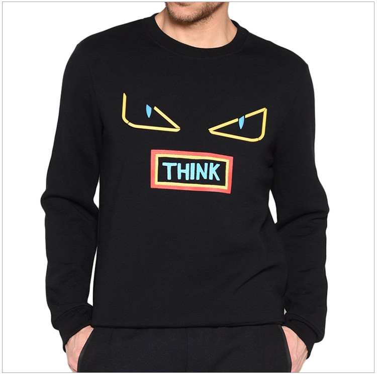 fendi 芬迪 男士黑色小怪兽图案棉质时尚休闲上衣卫衣