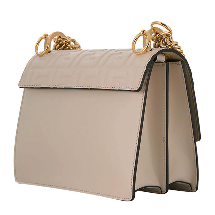 fendi/芬迪kani系列红色`雾霾灰`黑色小牛皮女士单肩包8m0381a417f0