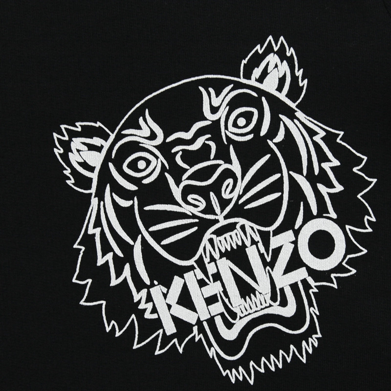 kenzo/高田贤三 黑色女士虎头卫衣 4xh-2sw719