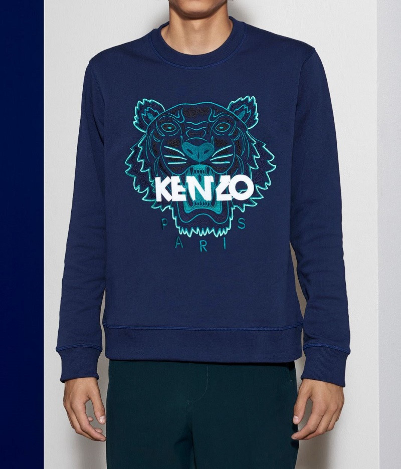 kenzo(高田贤三) 藏蓝色男士虎头卫衣 xxl