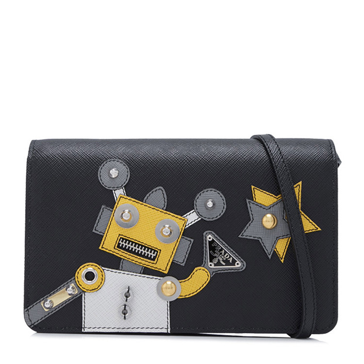 prada/普拉达 新款机器人女士斜挎包 1bp006