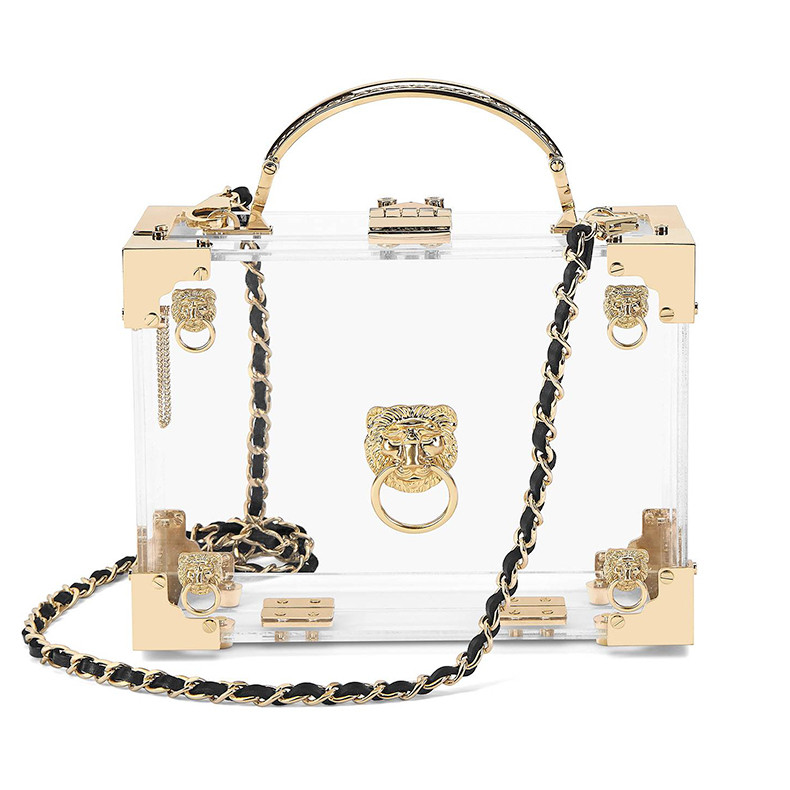 aspinal of london aw18 金狮透明链带 复古迷你小箱包 042-1571