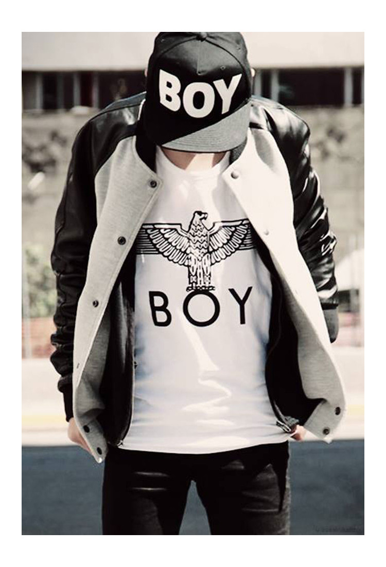 boy london/伦敦男孩 英版 情侣款 圆领 大鹰标印花 男士 长袖 女士