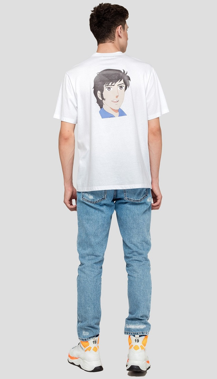 msgm 男士短袖t恤 背面头像印花个性t恤 两色可选 【现货】