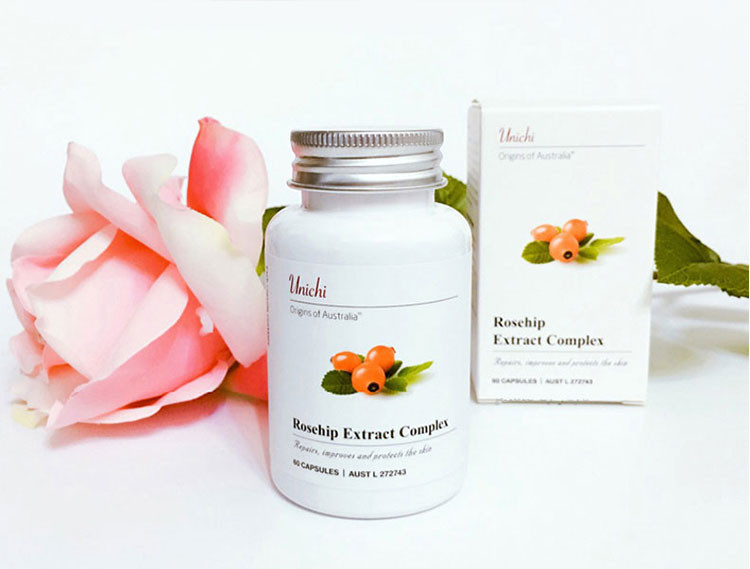 【免税】unichi 玫瑰果精华vc美白丸60粒*2瓶 昆凌/李湘同款 美容专家