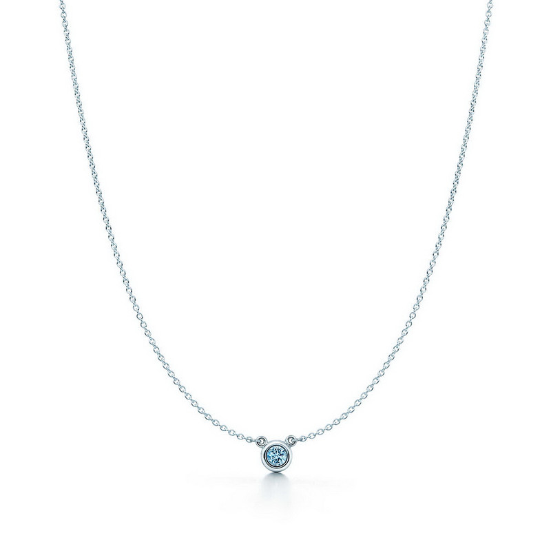 蒂芙尼海蓝宝石项链图片