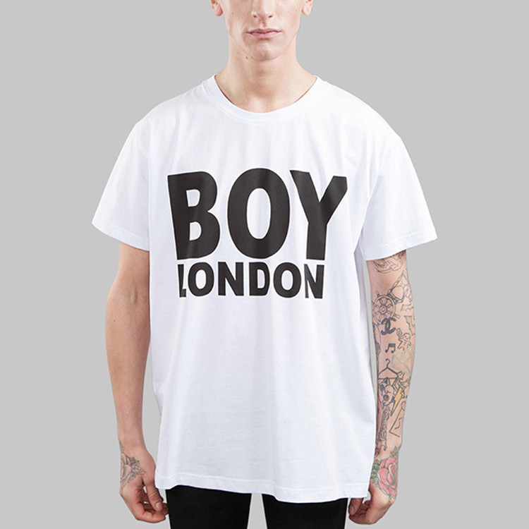 boy london 【英版】boy london字母中性t恤 白底黑字 b04110a4
