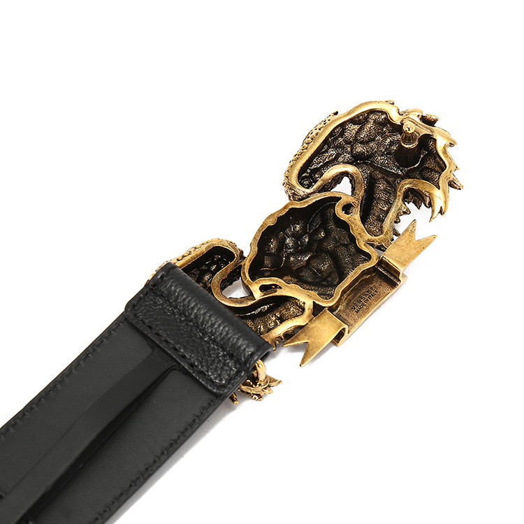 versace/范思哲男士黑色美杜莎logo腰带 皮带 dcu7244-dgovv【官方