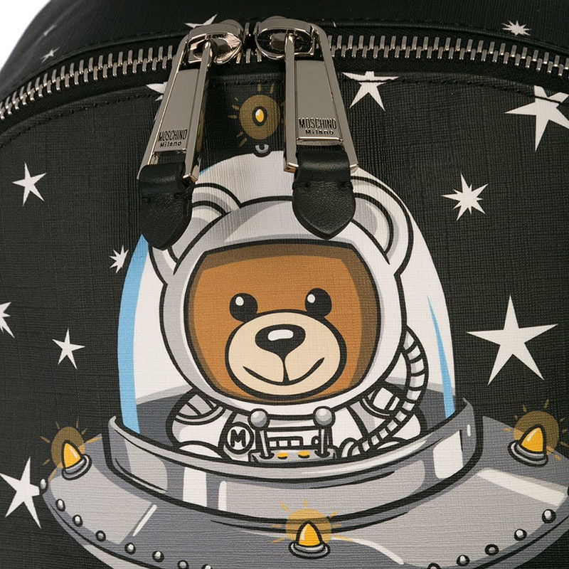moschino/莫斯奇诺 太空熊黑色大号双肩包 a7640