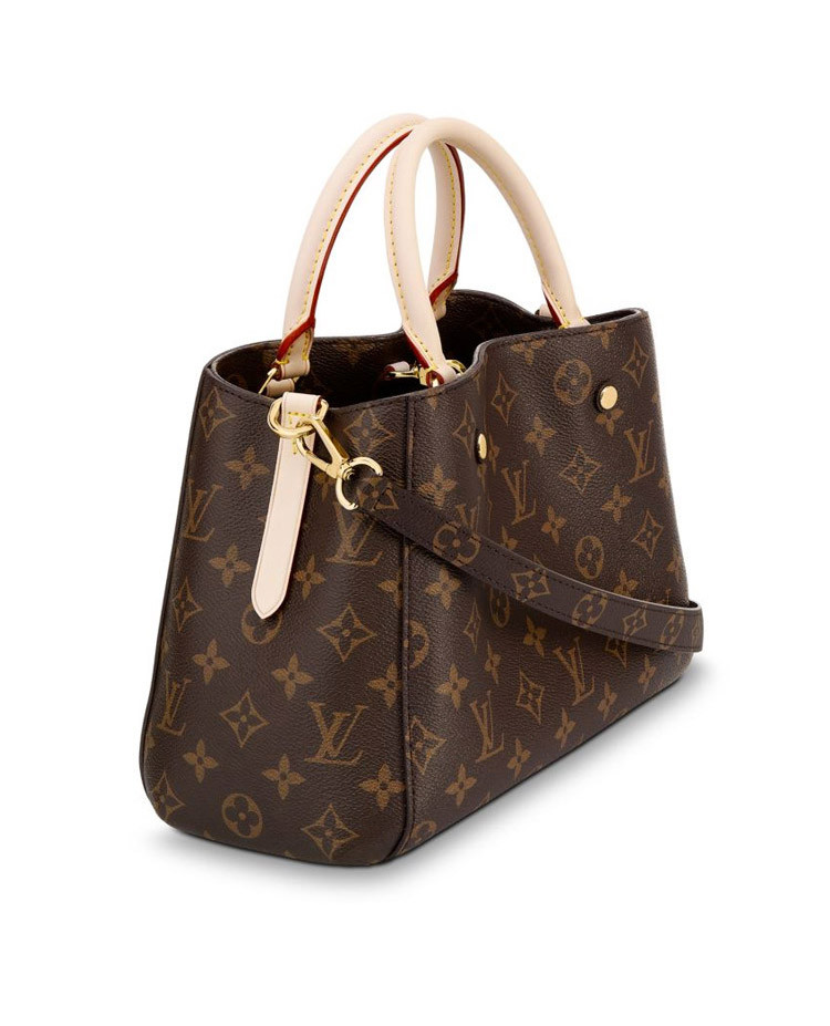 louis vuitton/路易威登 lv女士montaigne中号两用手袋 帆布/配皮 单