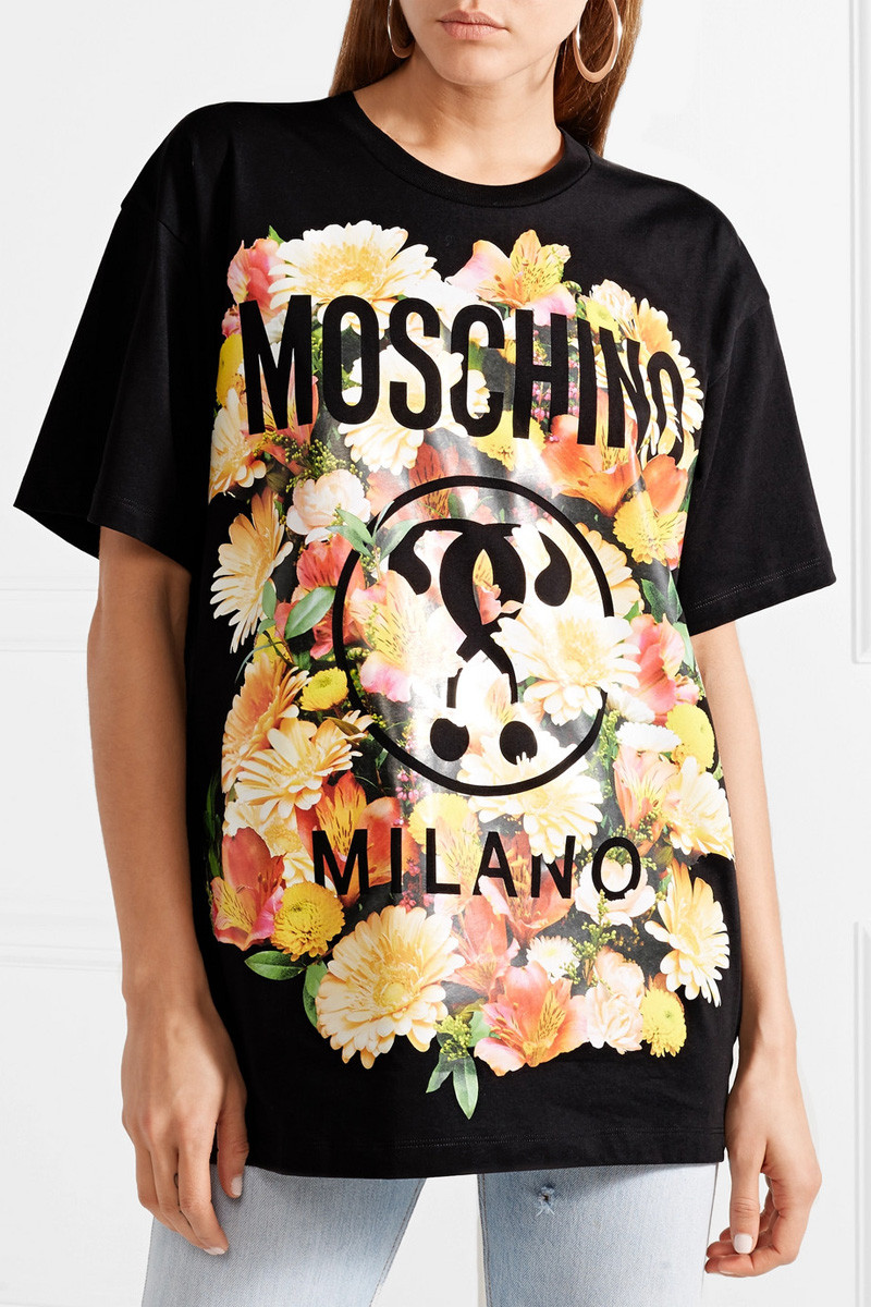 moschino/莫斯奇诺 花团锦簇女士短袖t恤