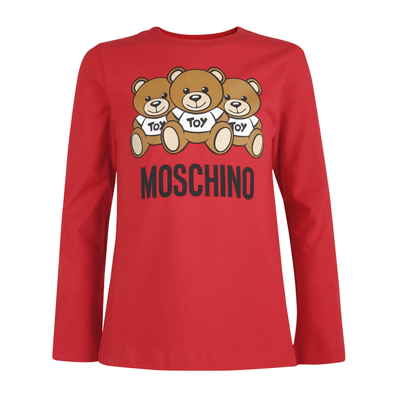 【19春夏】moschino kids/moschino kids 童装三只小熊字母logo印花