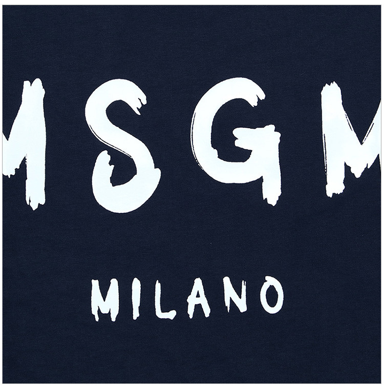 msgm/msgm 18春夏 女士纯棉logo标识印花时尚休闲短袖t恤