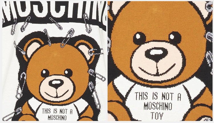 【包税】moschino/莫斯奇诺 女装 服饰 羊毛小熊别针针织衫时尚休闲