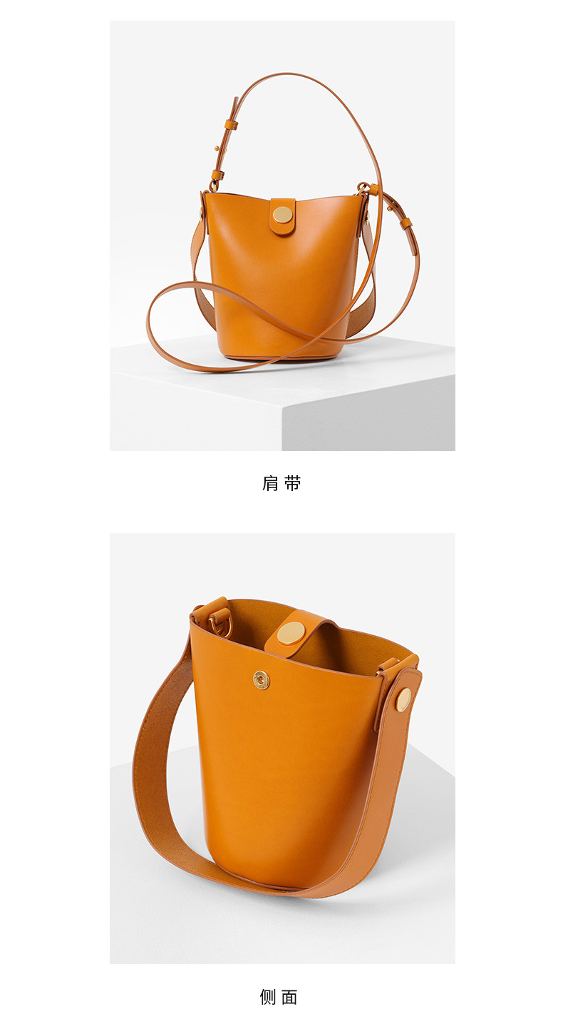【19春夏】sophie hulme/sophie hulme swing系列焦糖色小号牛皮单肩