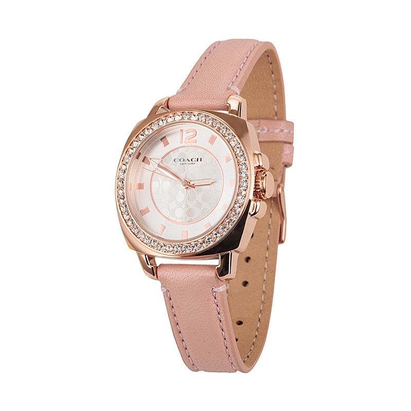 coach蔻驰 女士礼盒装碎钻表盘防水时尚石英手表 145021