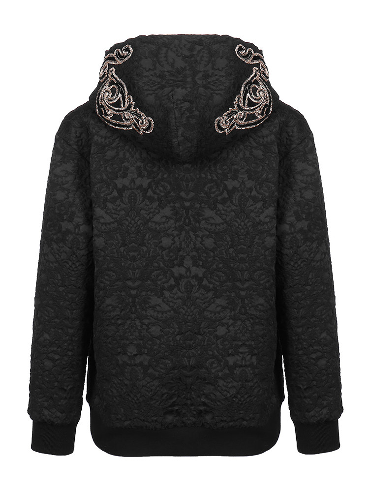 dolce&gabbana/杜嘉班纳女士连帽卫衣 f9a10z xh 黑色 意码40