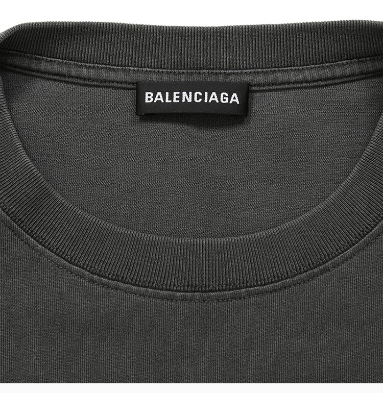 balenciaga/巴黎世家 19春夏 男士灰色字母印花圆领半袖短袖t恤