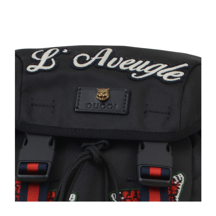 gucci/古驰 女士 尼龙 绣花 旅行包登山包 双肩包 478327k1nvx8653