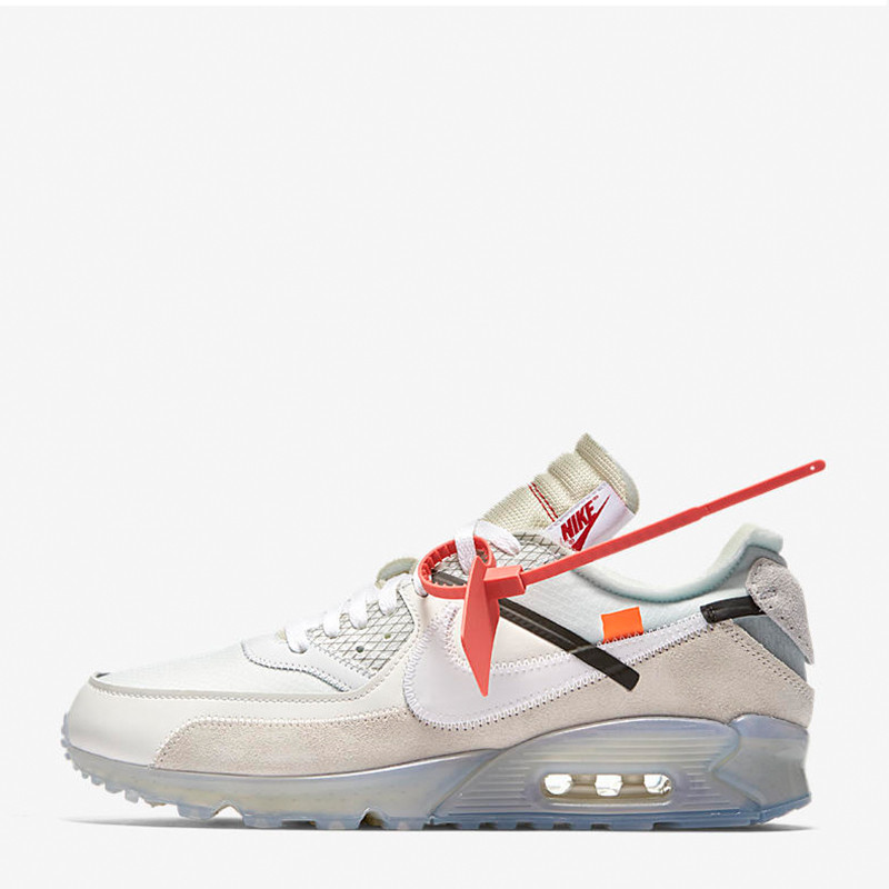 nike x off-white air max 90 ow限量联名男子跑鞋 aa7293-100 180125