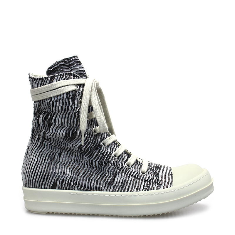 rick owens/瑞克欧文斯 女士斑马纹大匡威休闲运动鞋 ds18s3800