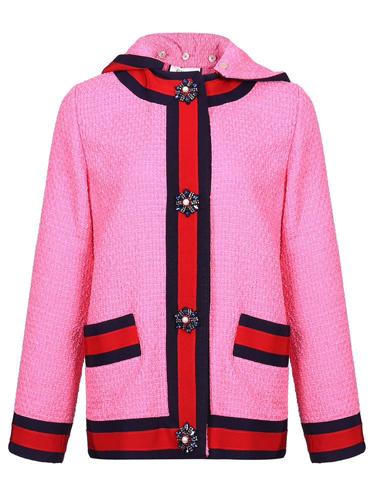 gucci/古驰女士短款连帽大衣 481215 xh