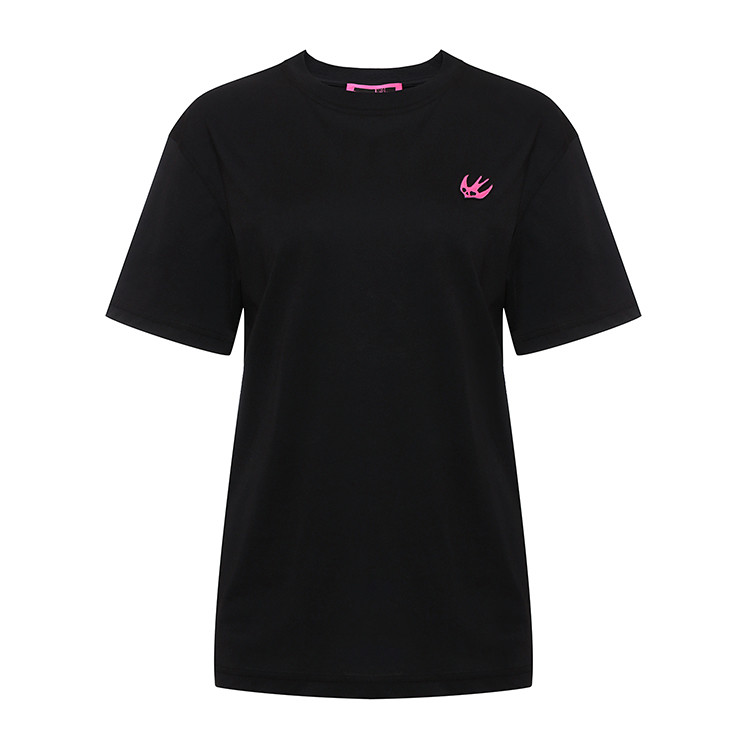 mcq 女士黑色/燕子logo 短袖t恤 318978-rht01-1000