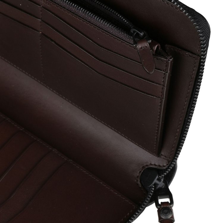 dunhill/登喜路 男士 黑色皮革全拉链长款皮夹 dml2a213a