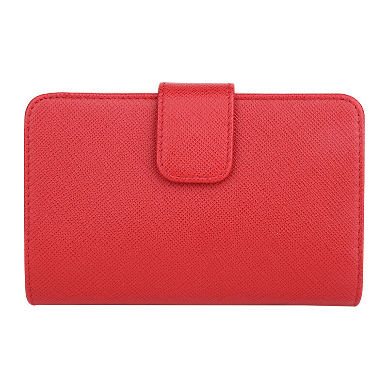 prada/普拉达 女士红色牛皮短款拉链按扣钱包钱夹 1ml225-qhh-f068z