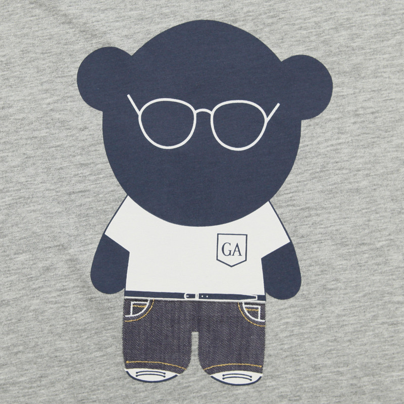 emporio armani/安普里奥阿玛尼 灰色女士圆领小熊短袖t恤 3y2t5b-2jc