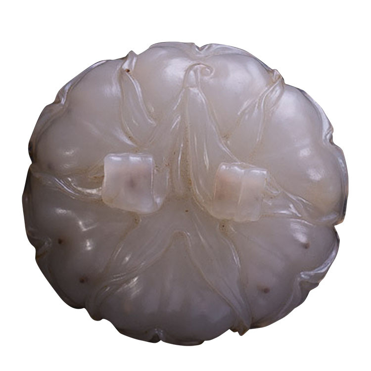 印度蒙兀儿十七世纪 白玉剑尾圆头