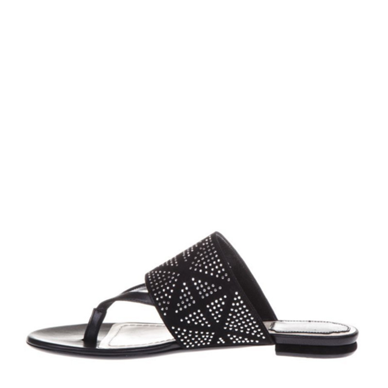 dior/迪奥 女士铆钉皮质人字拖kcg002/csu900