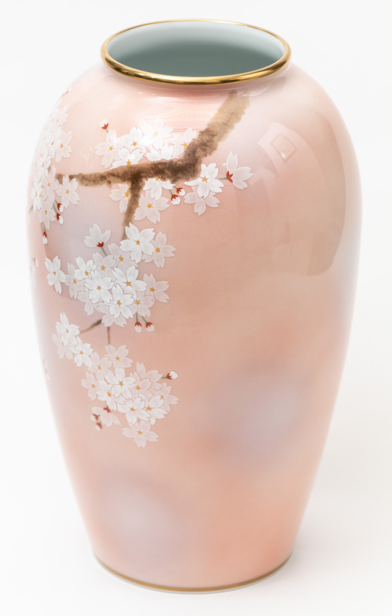 koransha/香兰社 日本皇室御用 染井吉野樱花花瓶 1142-nno9