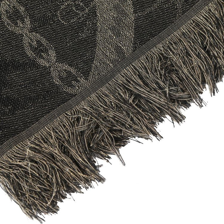 【包税】philipp plein/菲利普·普兰 女款暗金色流苏边丝巾 1006p13