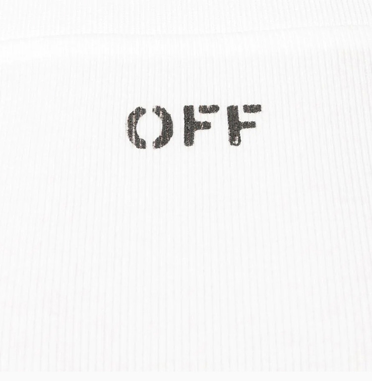 off white/off white 20春夏 女装 服饰 白色棉质字母logo标识时尚