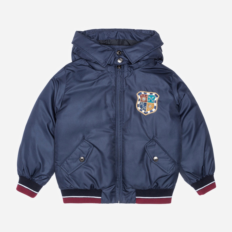 dolce&gabbana/杜嘉班纳 防水尼龙羽绒外套配以拼饰 可脱卸兜帽配以